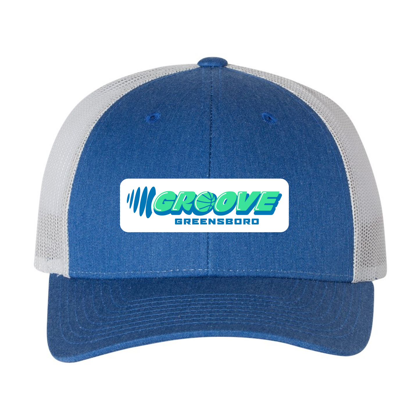 Greensboro Groove Heather Royal/White Trucker Wordmark Hat