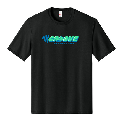 Greensboro Groove A4 Performance Logo Black S/S Tee