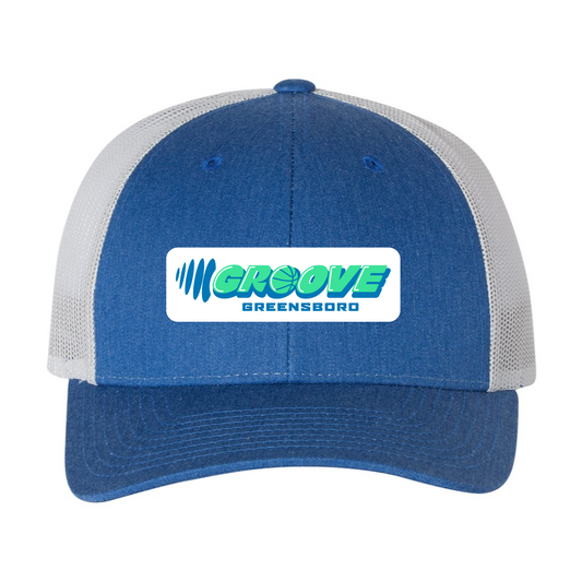 Greensboro Groove Heather Royal/White Trucker Wordmark Hat