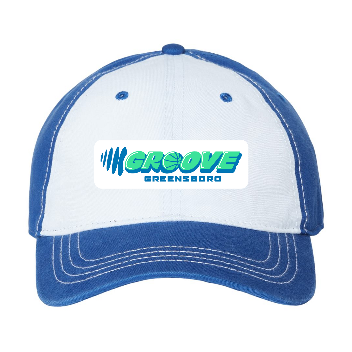 Greensboro Groove Relaxed Fit White/Blue Contrast Stitch Workmark Hat